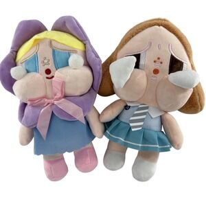 Pop Mart Crybaby Plush Doll Set 8‎ Inch School Uniform and Purple Hooded Cape